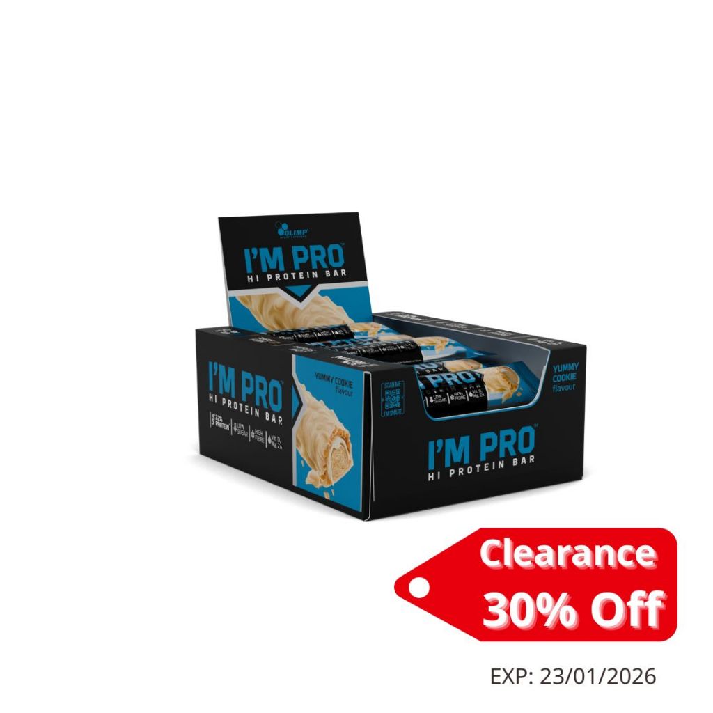 (Clearance Promo 30% off เฉพาะ Yummy Cookie, Coffe Delight) Olimp I’M PRO Protein Bar 40g โปรตีนบาร์ โปรตีนแท่ง ขนมคลีน