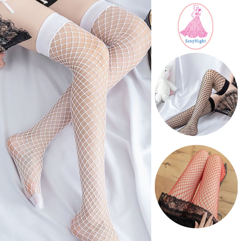 SexyNight💞💞มีให้เลือก 3 สี ถุงเท้าตาข่าย sexy ถุงน่อง ขาเรียวยาว คุณภาพสูง สวมใส่สบาย พร้อมส่งจากไทย