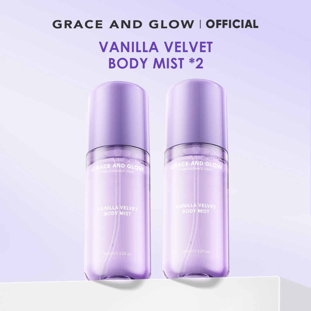 [เซตคู่] Grace and Glow vanilla velvet body mist - สเปรย์ฉีดผิวกาย บอดี้ มิสต์