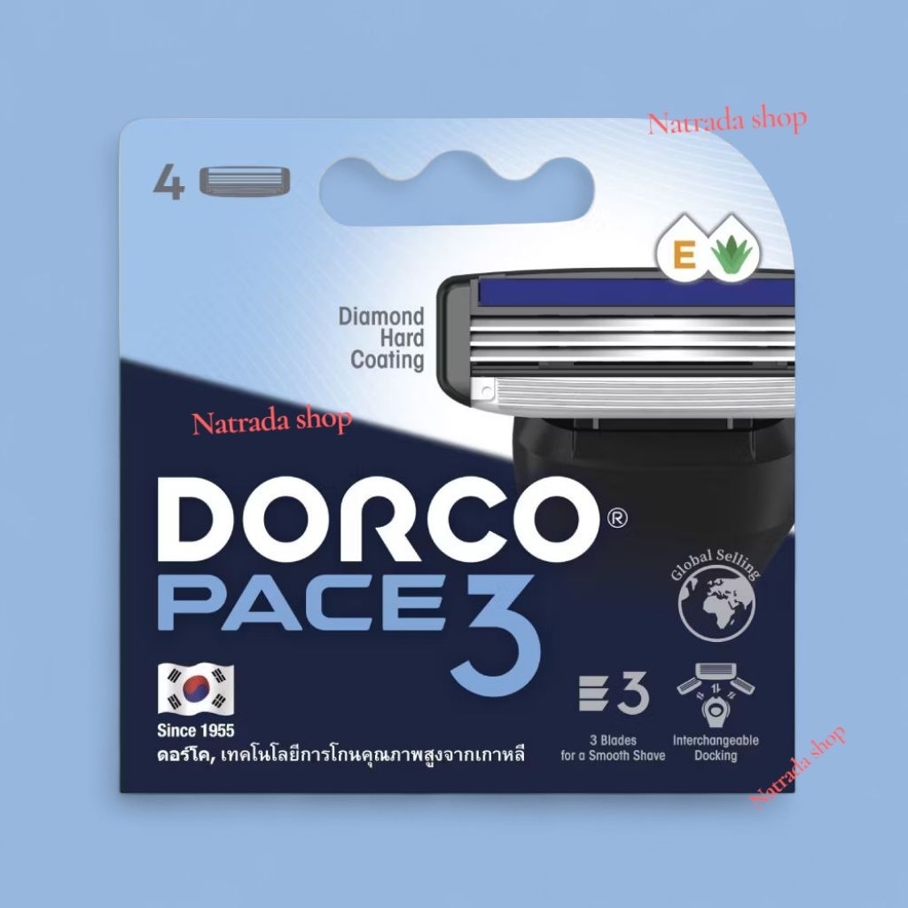 Dorco ดอร์โค ใบมีดโกนหนวด 1กล่อง บรรจุ ใบมี4ชิ้น - รูปที่ 4