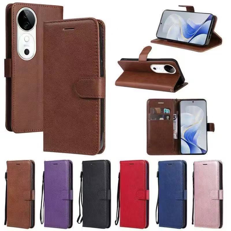 เคสฝาพับ ล็อค แถมสาย สำหรับ Vivo V50 Lite V50lite V60 V60lite V40 Pro V30 V30Pro V30E มีแม่เหล็ก