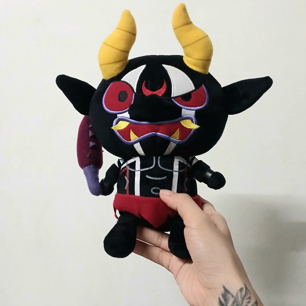 ตุ๊กตาโยไควอช ตุ๊กตายักษ์สีดำ อนิเมะ/เกมส์ Yokai Watch Orcanos Black Oni Plush 8" Yorozumart Bandai 