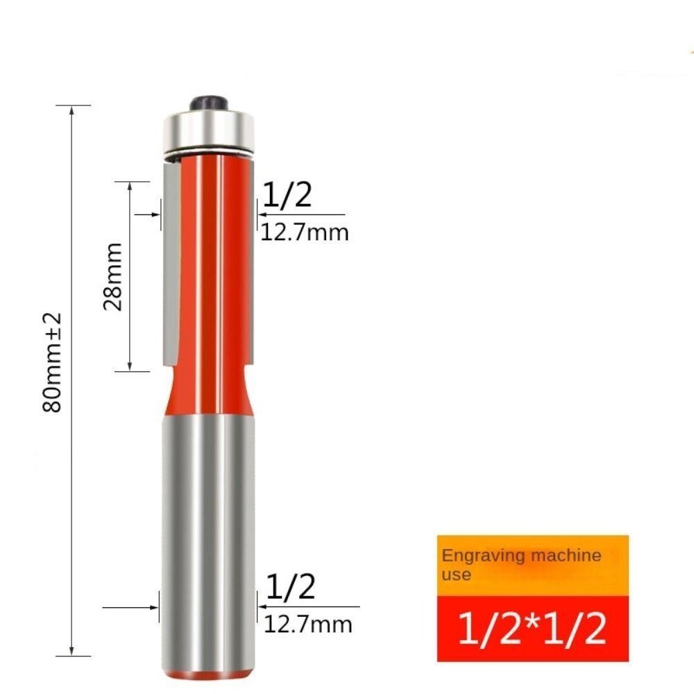 （ชุด 4 ชิ้น）แบริ่งเดี่ยว/แบริ่งคู่ Milling Cutter for Wood  ดอกเราเตอร์สำหรับตัดก้านขนาด1/4 