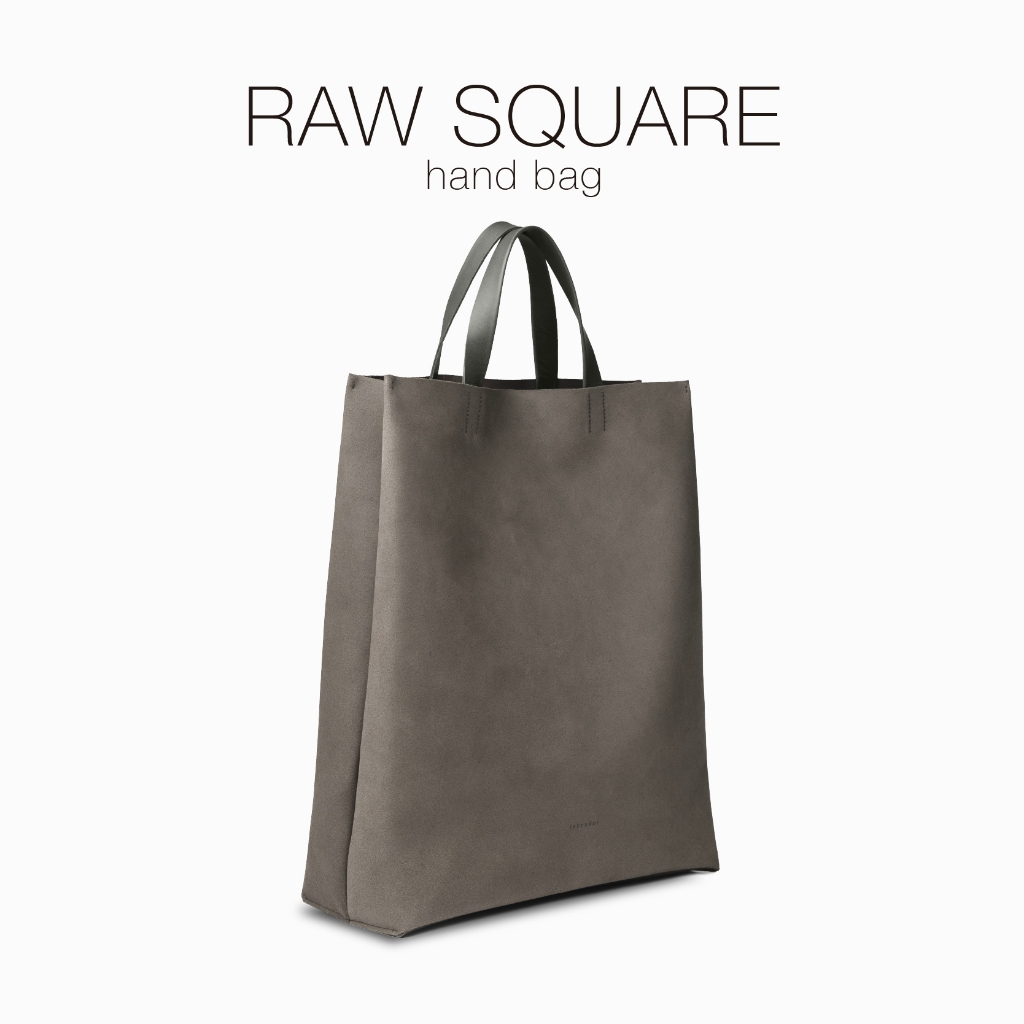 labrador RAW SQUARE hand bag กระเป๋าถือหนังแท้ (LAL067)
