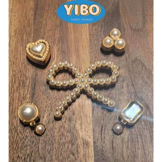 <การจัดส่งของกรุงเทพฯ> YIBO charms โบว์โลหะมุก 🌟100% แท้ Set