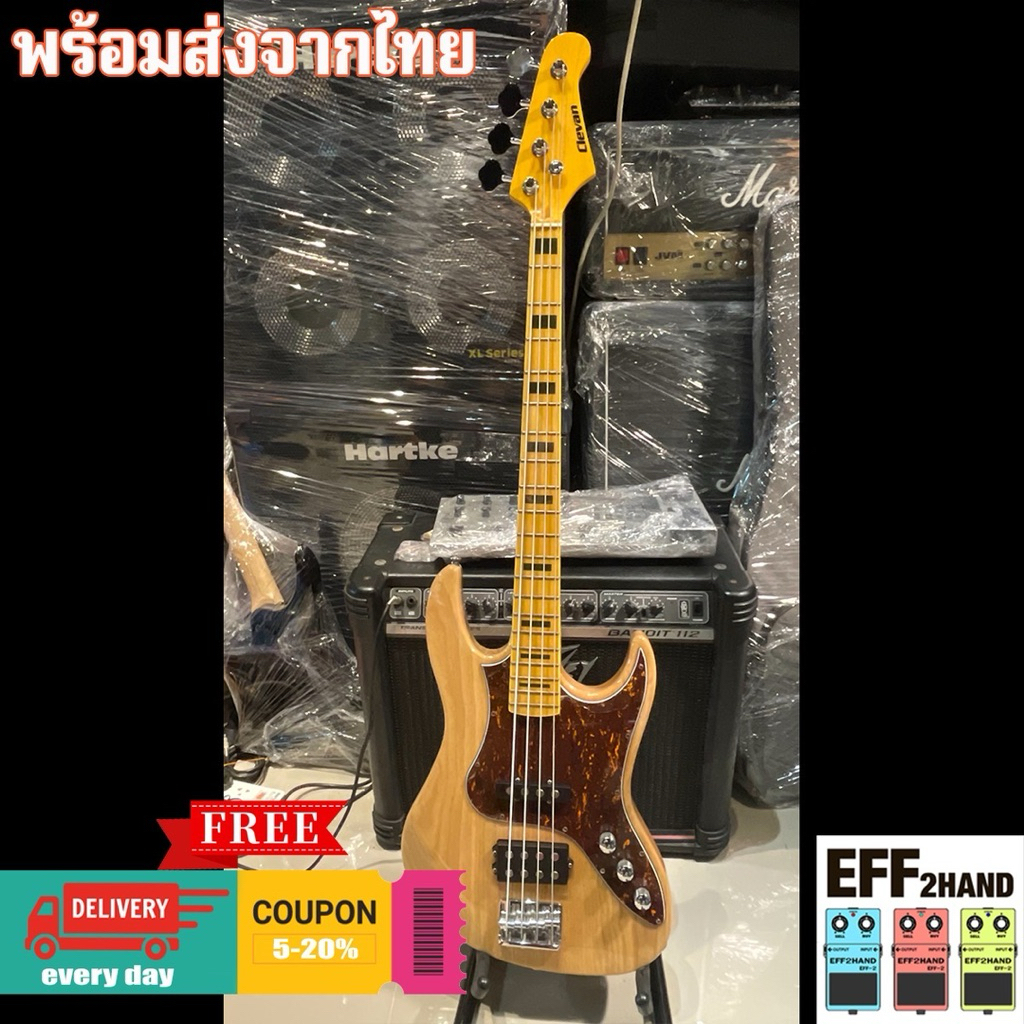 🎉เบสไฟฟ้ามือสอง🎉 (จัดส่งทันที) 🎸 Clevan CJB-40 🥁