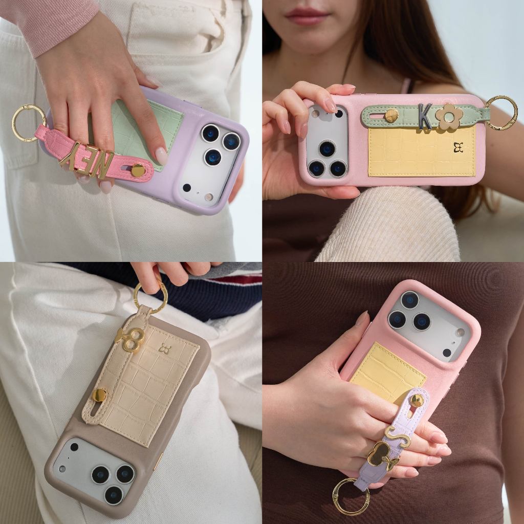 พร้อมส่ง (17 Series)MUSE 3Tone Hand Strap Full Wrap Case