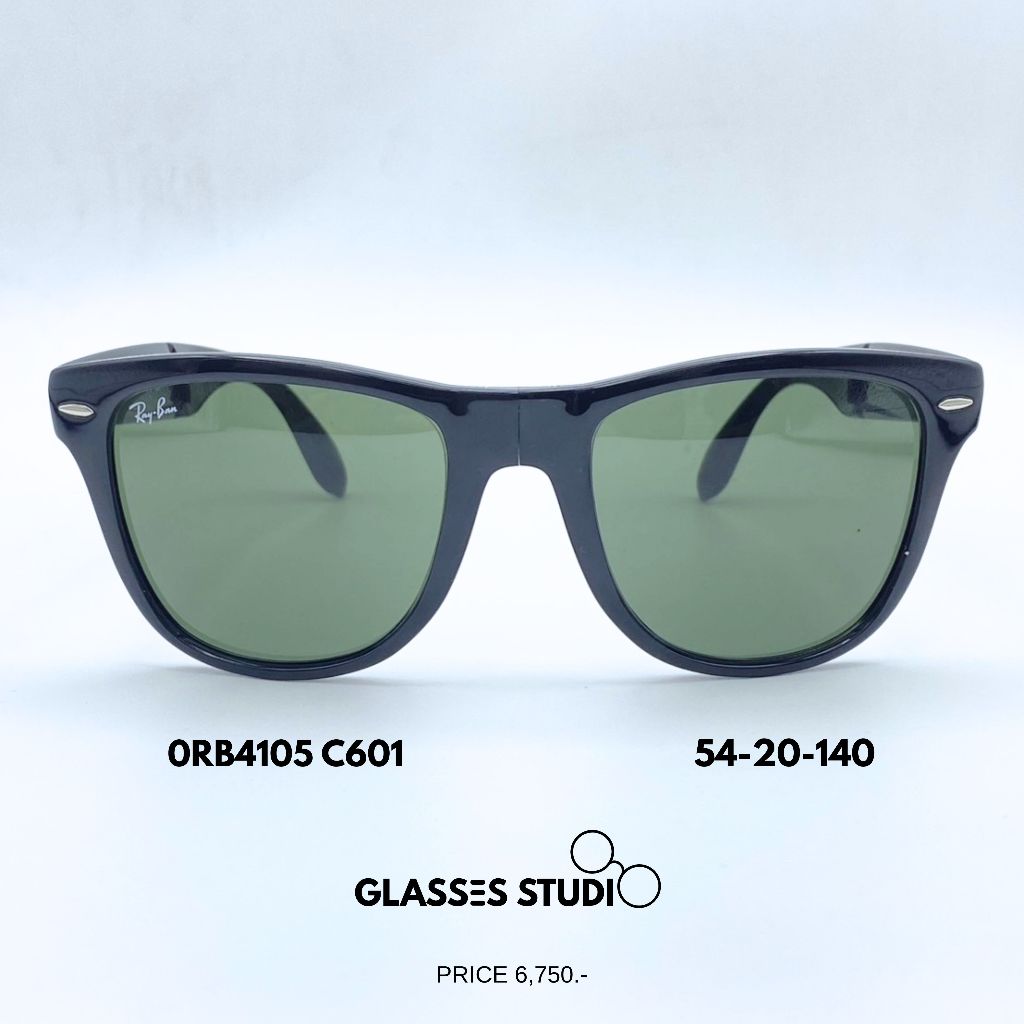 กรอบแว่นตา Ray Ban ของแท้ 100% 0RB4105 (สีดำ) สามารถพับได้