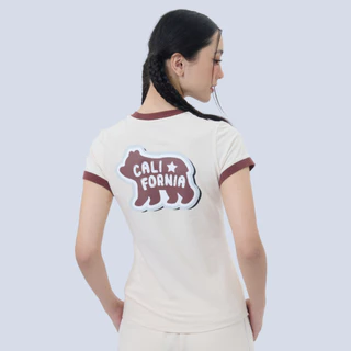 BODY GLOVE Women's SC Essential Soccer Tees เสื้อยืดแขนสั้น ผู้หญิง สีครีม