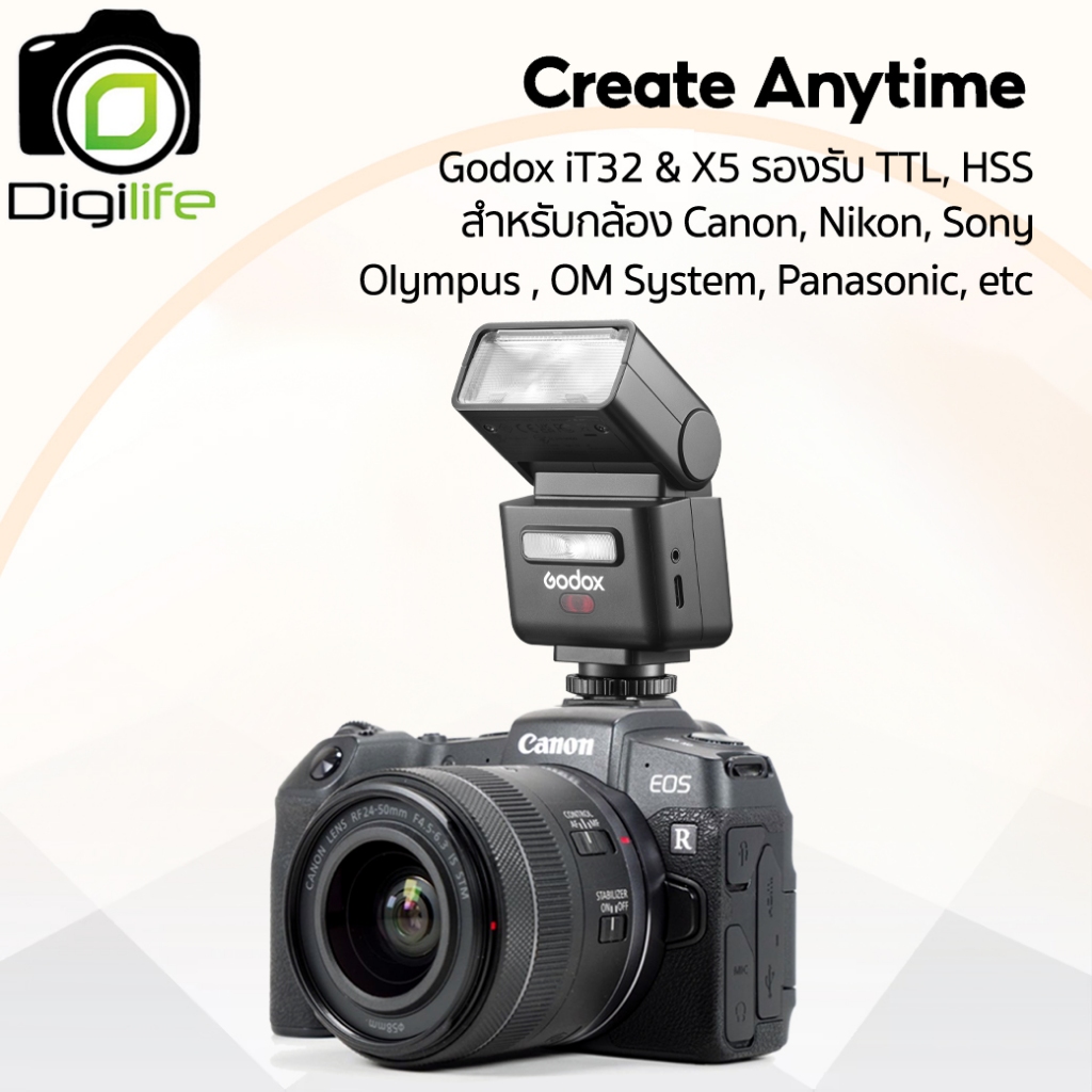 Godox Flash iT32 & X5 - TTL HSS iFlash, Pocket Flash Lithium Battery (Leica, MA02 ) / Digilife Thailand รูปที่ 8