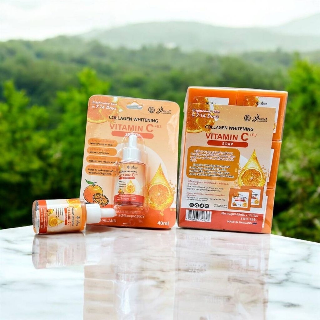 เซรั่ม วิตามินซี Collagen Whitening Vitamin💯 C +B3 Serum ขนาด 40ml