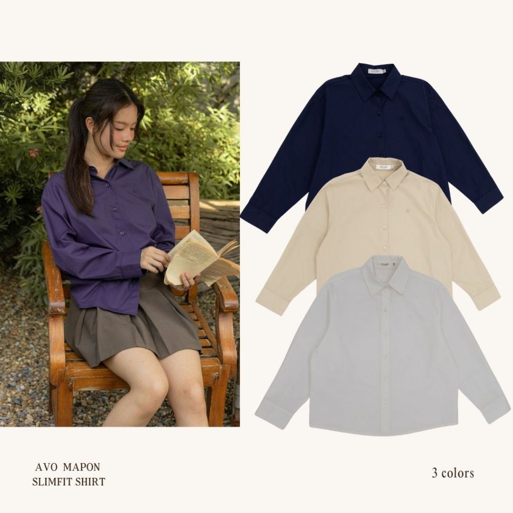 avo เสื้อเชิ้ตทรงเข้ารูปเชิ้ต mapon Slimfit Shirt