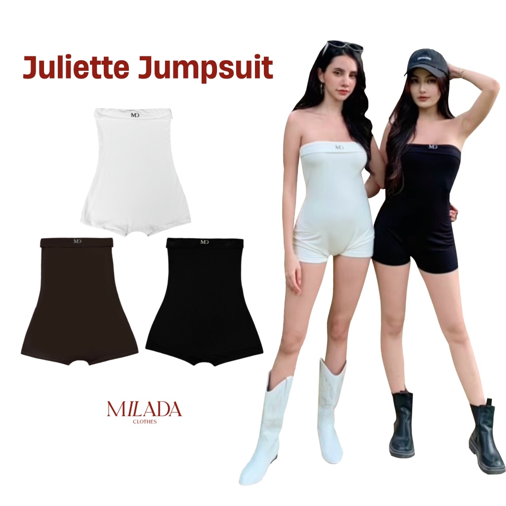 Juliette Jumpsuit เกาะอกจั๊มสูทขาสั้น (1037)
