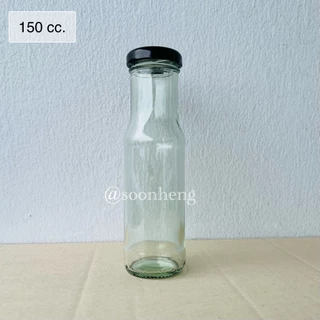 (TG460) ขวดแก้ว 150 ml พร้อมฝา 38 มม สีทอง/เงิน/ขาว/ดำ สำหรับใส่ซอส/น้ำจิ้ม