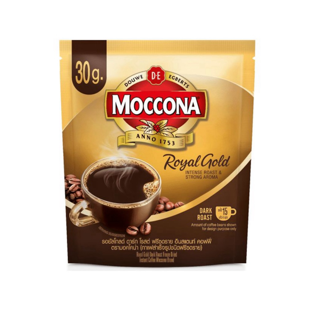 [30 g.] มอคโคน่าโรยัลโกลด์ดาร์กโรสต์ฟรีซดราย 30 กรัม Moccona Royal Gold Dark Roast Freeze Dried