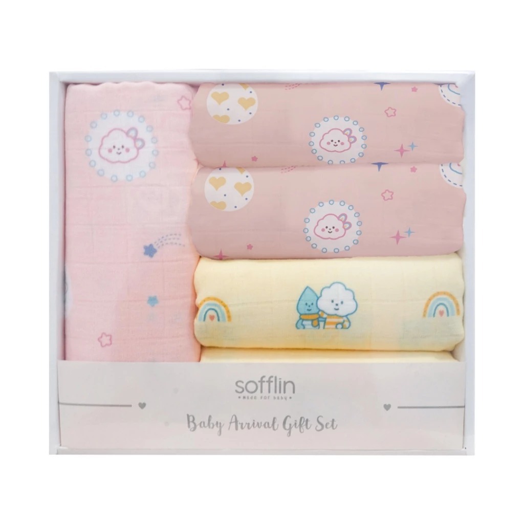 SOFFLIN ชุดของขวัญ ผ้าอ้อมเด็กแรกเกิด Baby Essentials Gift Set 5 ชิ้น