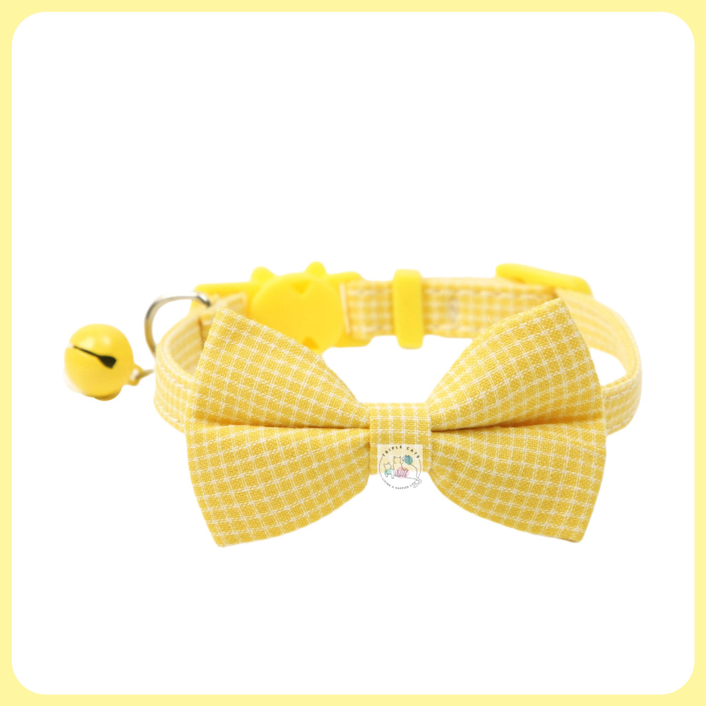 ปลอกคอแมวพร้อมโบว์ ปลอกคอนิรภัย ปลอกคอนิรภัยสัตว์เลี้ยง ปลอกคอนิรภัยแมว - รูปที่ 6