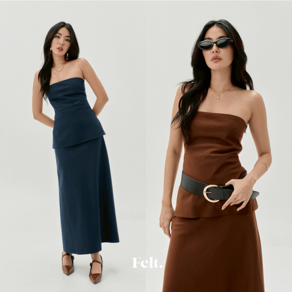 Felt.bkk Denia Dress เดรสเกาะอก กระโปรงทรงเอ