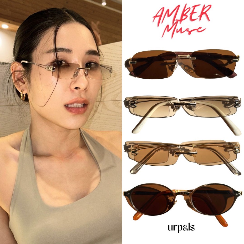 URPALS แว่นตากันแดด ทรงวินเทจ วัสดุอย่างดี แข็งแรง หนา High Quality