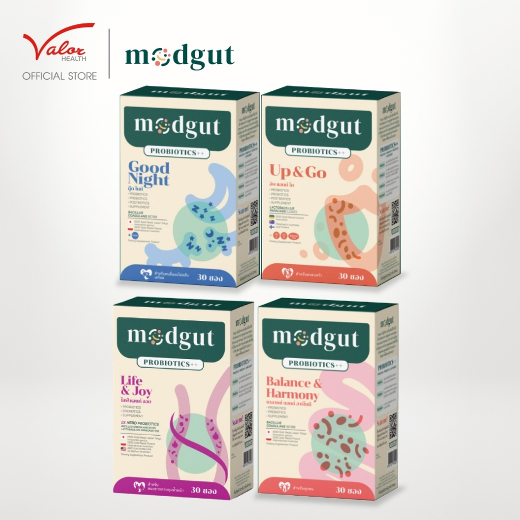 Modgut probiotics ++ ชนิดผง 30 ซอง มดกัต โพรไบโอติกส์ พร้อมทาน อร่อย มีครบ 4 สูตร ตอบโจทย์ครบตามอาการของคุณ