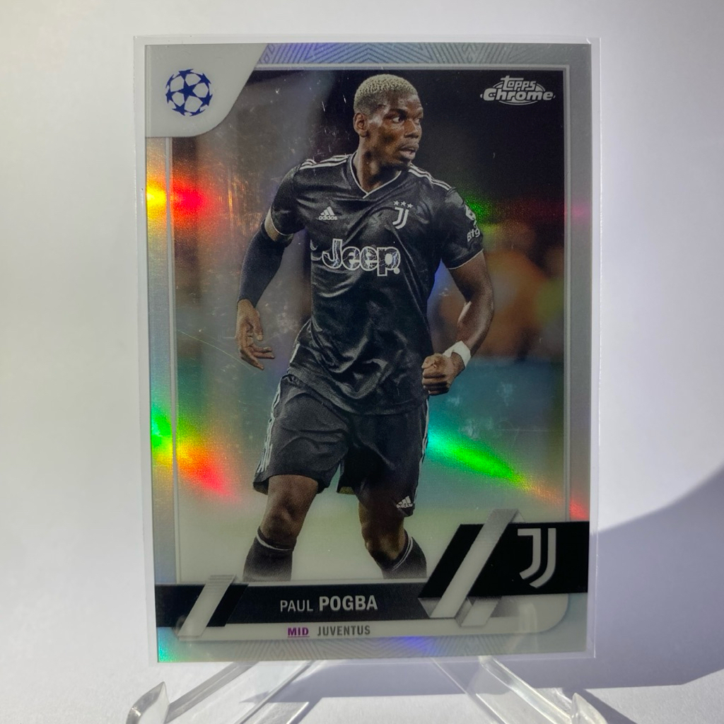 การ์ดนักฟุตบอล  PAUL POGBA, JUVENTUS, (refractor), TOPPS CHROME 2023