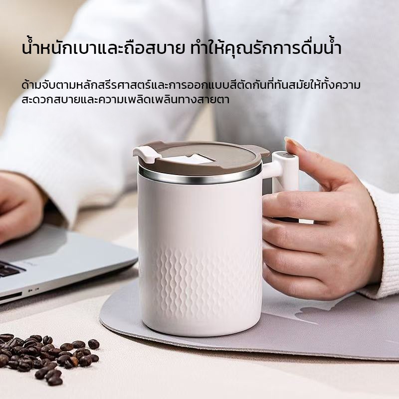 Ventas แก้วน้ำเก็บอุณหภูมิ สเเตนเลส 304 เเก้วเก็บความเย็นพร้อมฝาปิด เหมาะสำหรับใช้งานในสำนักงาน บ้าน - รูปที่ 3