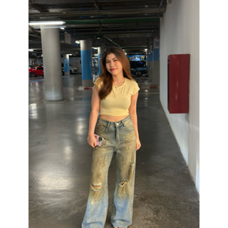 รุ่น 5535 ทรง Baggy แต่งเปื้อนโคลน สีฟอกอย่างเก๋