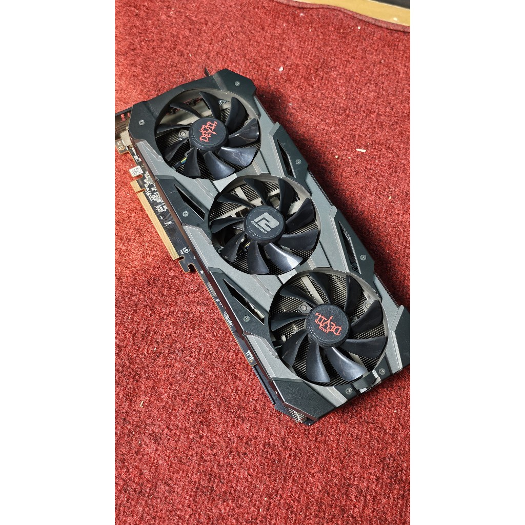 การ์ดจอ POWER COLOR RED DEVIL RADEON RX 5700 XT มือสอง สภาพดี ใช้งานได้ปกติ