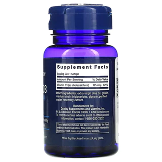 Life Extension, Vitamin D3, 1,000, 5,000, 7,000 IU,วิตามินดี 3