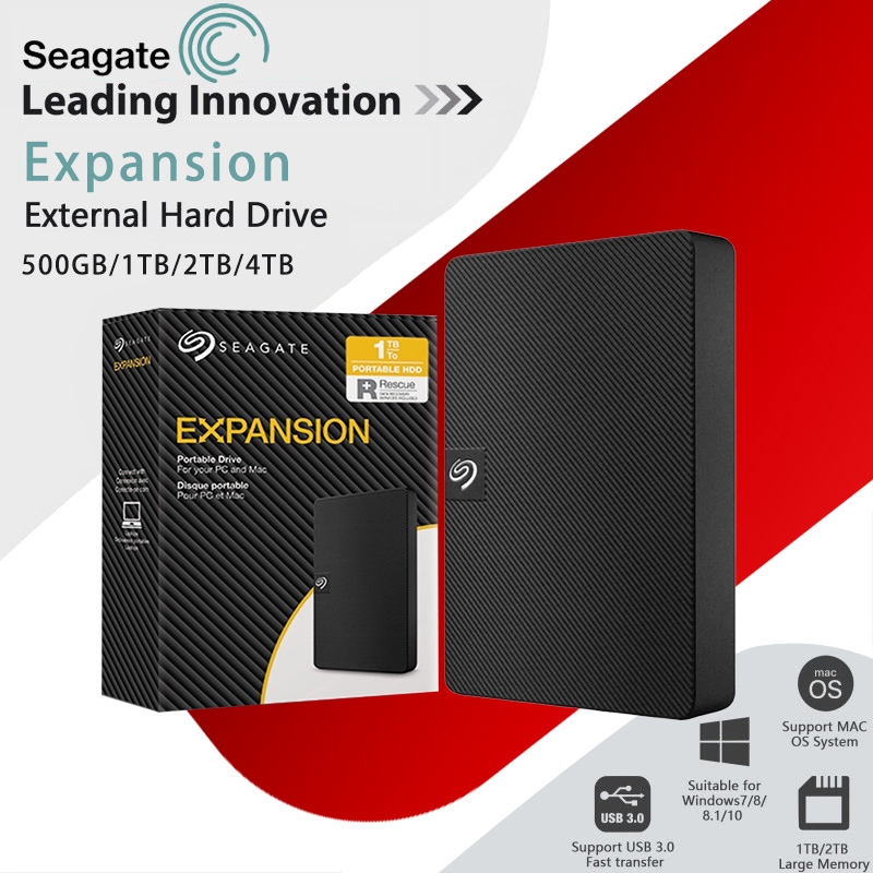 1TB 2TB 4TB External Hard Disk Seagate Rescue USB3.0 HDD 2.5''Portable hard drives