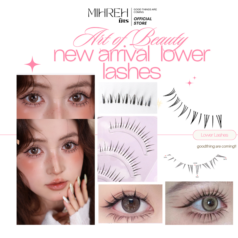[4244](พร้อมส่ง) ขนตาล่าง แกนซิลิโคนบาง ติดแล้วเนียนมาก ขนตาปลอมธรรมชาติ บรรจุ 5 คู่