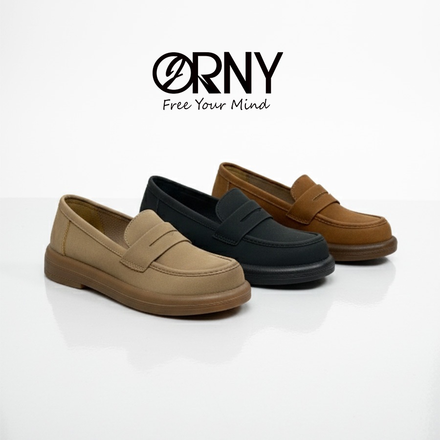 ORNY(ออร์นี่) ® รองเท้าโลฟเฟอร์ผู้หญิง ใส่นุ่ม น้ำหนักเบา รุ่น Mellow | OY280