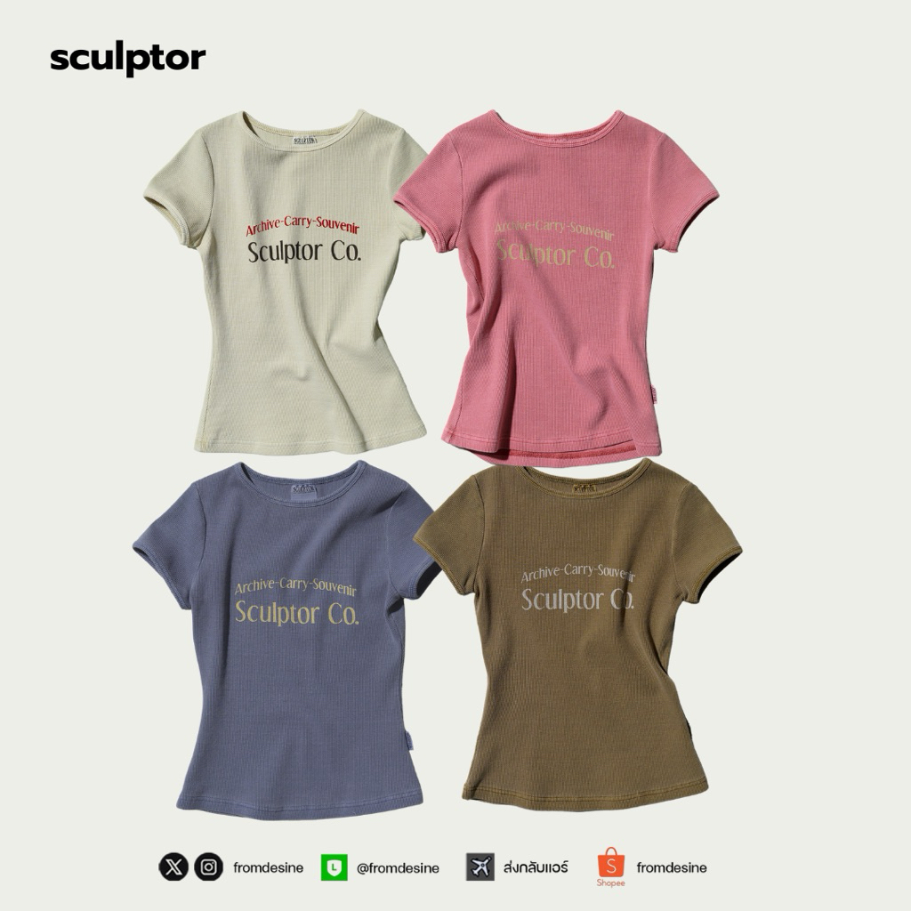 [ PRE-ORDER ] รอบลด 51% Sculptor Archive Pigment Tee (4color)