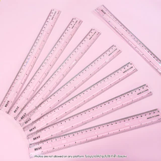 BEST Ruler ไม้บรรทัดพลาสติกใส สีพาสเทล 15/30cm ไม้บรรทัดยืดหยุ่น คุณภาพดี อุปกรณ์เครื่องเขียน นักเรียน สำนักงาน ต้องมี!