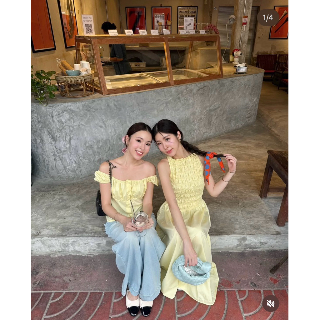 ส่งต่อ  Sunshine dress เดรสยาวจาก 3pcs.basket