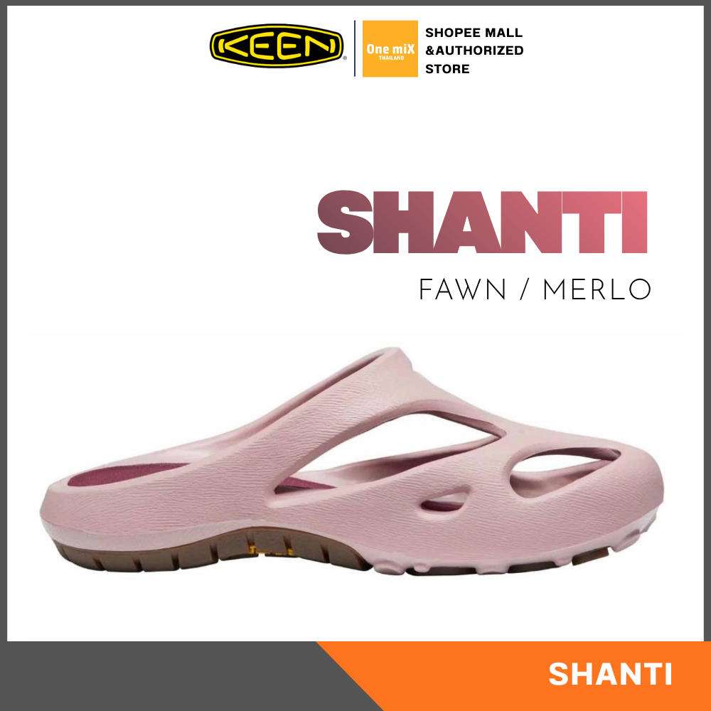 KEEN Women's Shanti Sandal (FAWN/MERLOT) เบา ใส่สบาย รองเท้าแตะ ผู้หญิง คีน ลิขสิทธิ์แท้