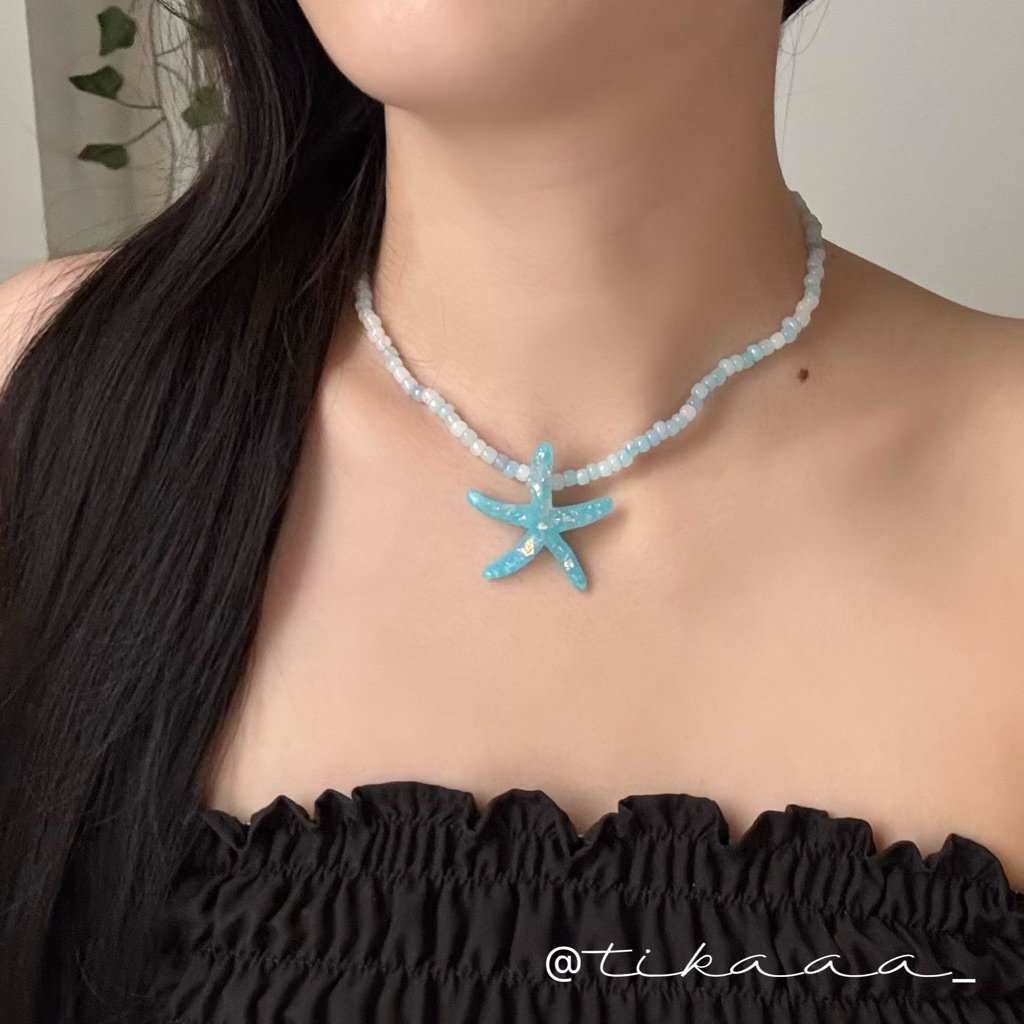 สร้อยหางปลา สร้อยปลาดาว สร้อยลูกปัดใส่ไปทะเล จี้หางปลา และ จี้ผีเสื้อเล่นแสง 🧜🏻‍♀️🦋 - รูปที่ 7