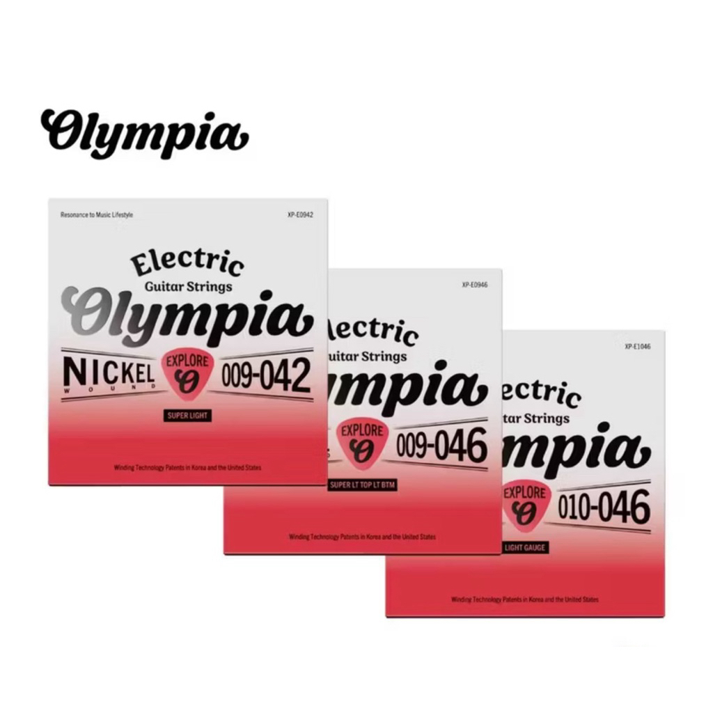 Olympia EXPLORE Series สายกีตาร์ไฟฟ้า Olympia Nickel Woundล้อตนี้แพ้คเกจใหม่จร้า แต่คุณภาพยังดีเหมือนเดิมจ้า