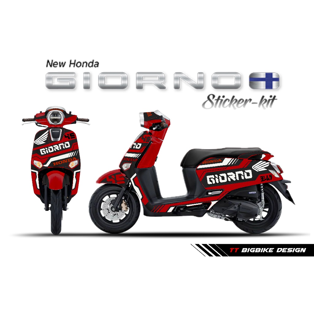 TT BIGBIKE DESIGN ชุดสติ๊กเกอร์แต่งลายรถ สำหรับ GIORNO TT CYBER RACING