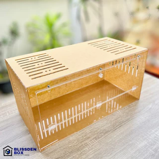 กรงอะคริลิค 60×30×30 ซม. รูระบาย 8 มม. สำหรับแฮมสเตอร์ สัตว์ฟันแทะ (1 กรงต่อ 1 คำสั่งซื้อ)