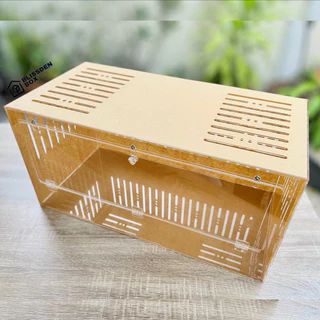 กรงอะคริลิค 60×30×30 ซม. รูระบาย 8 มม. สำหรับแฮมสเตอร์ สัตว์ฟันแทะ (1 กรงต่อ 1 คำสั่งซื้อ)