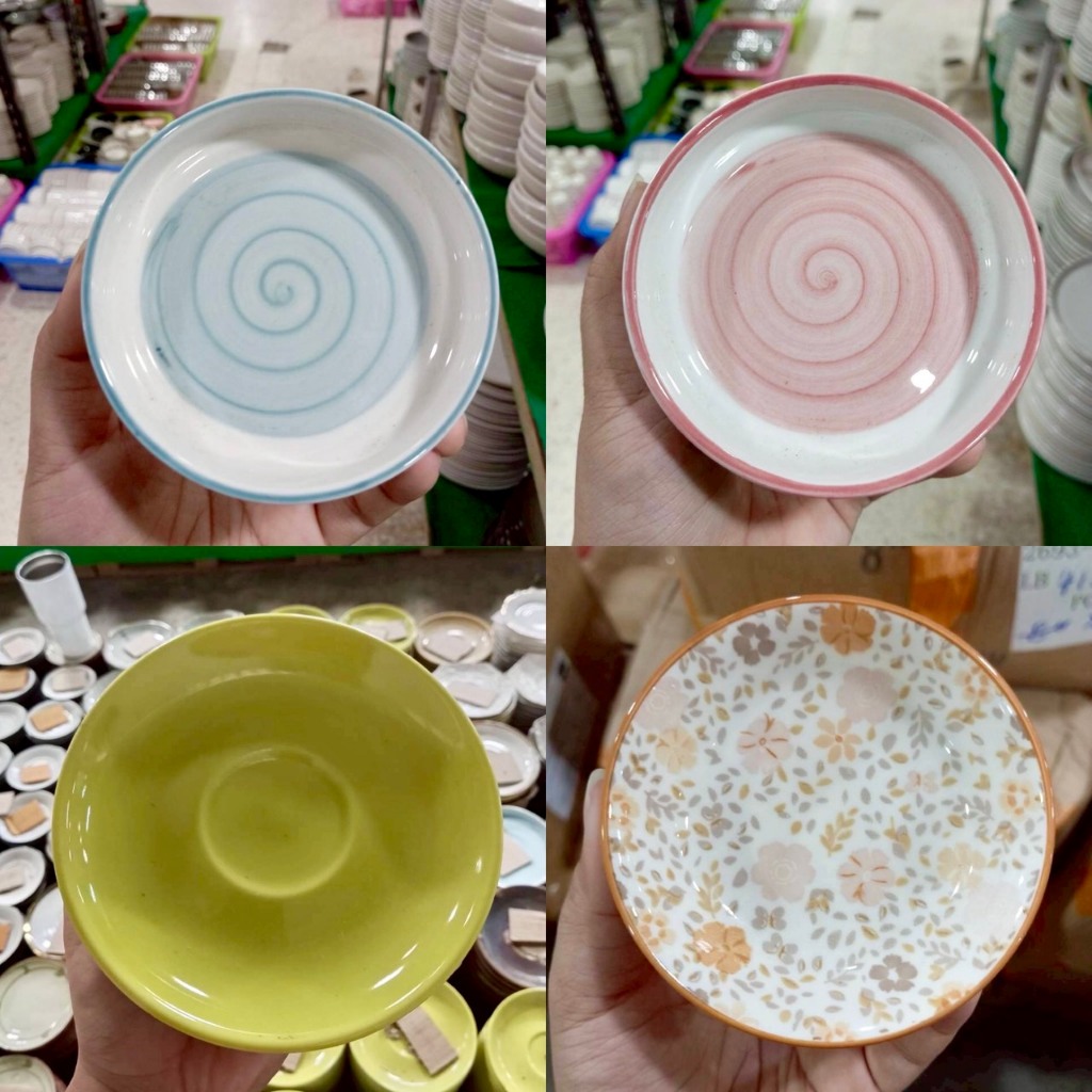 ถ้วยน้ำจิ้ม ลายดอกไม้ ลายก้นหอย มีหลายแบบ ถ้วยราคาถูก เซรามิคเนื้อหนา เข้าไมโครเวฟได้