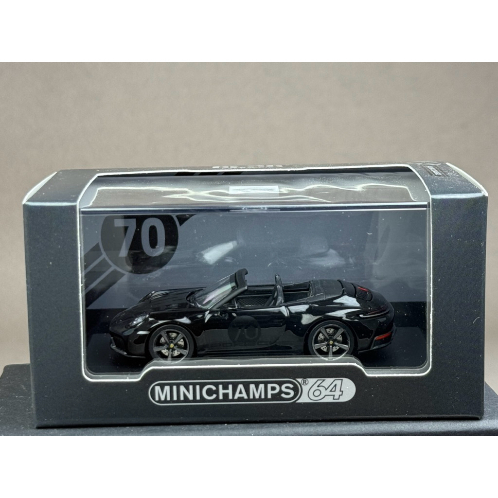 ▫️Porsche 911 (992.2) Carrera GTS Cabriolet 911 Spirit 70 Black Scale 1:64 ยี่ห้อ Mini Champs