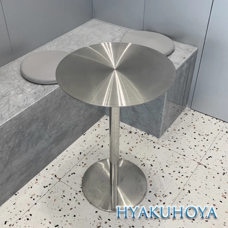 ✨โต๊ะสแตนเลส กลม&สี่เหลี่ยมStainless steel table โต๊ะคาเฟ่ โต๊ะร้านอาหาร โต๊ะร้านกาแฟ มินิมอล