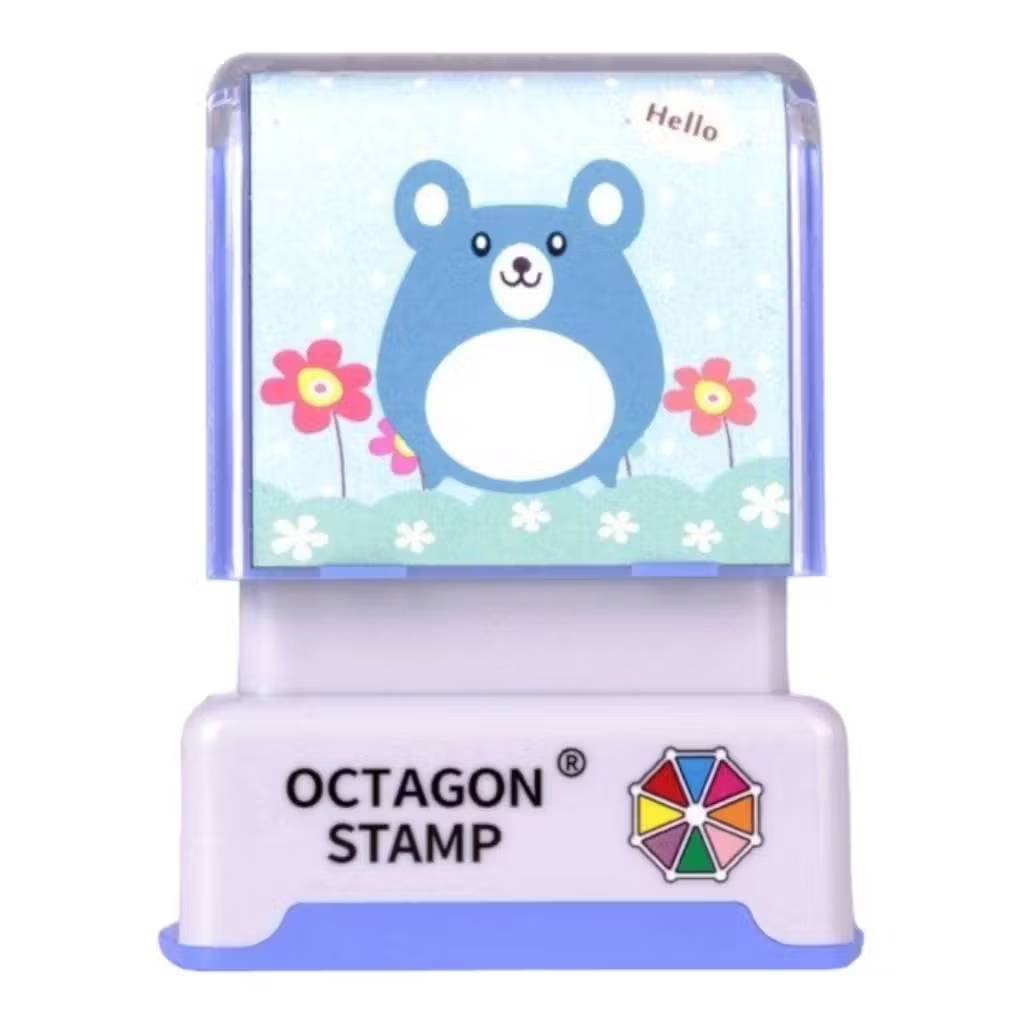 ตรายางชื่อตำแหน่ง รุ่นหมึกในตัว ด้ามตุ๊กตาหลากสี ขนาด 16x36 mm. (ไม่ต้องใช้ตลับหมึก) - รูปที่ 5