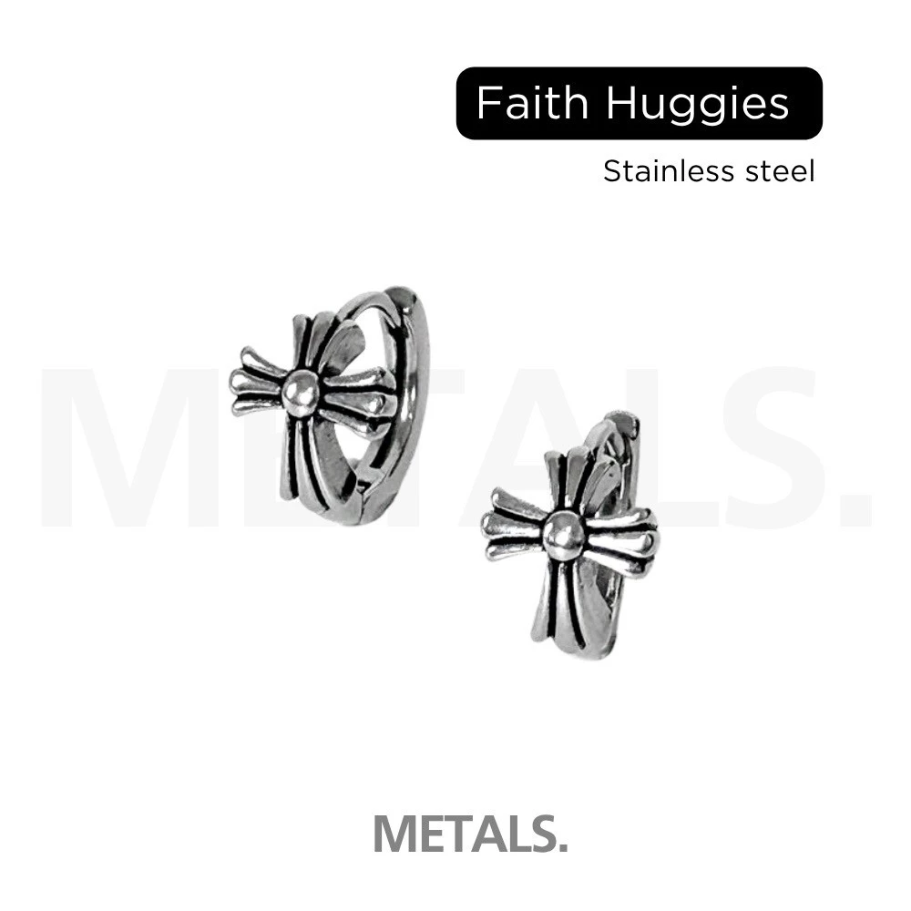 METALS ต่างหูห่วง Faith Huggies สแตนเลส (WATERPROOF) EH22