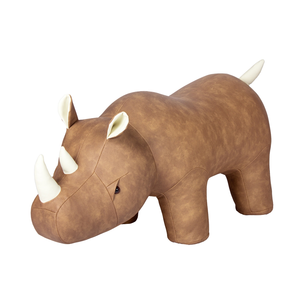 สตูลรูปแรด RHINOCEROS KASSA รุ่น XM-6004 สีน้ำตาล