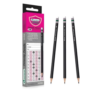 ดินสอดำ ดินสอทำข้อสอบ 2B ยี่ห้อ Master Art 12 แท่ง / กล่อง