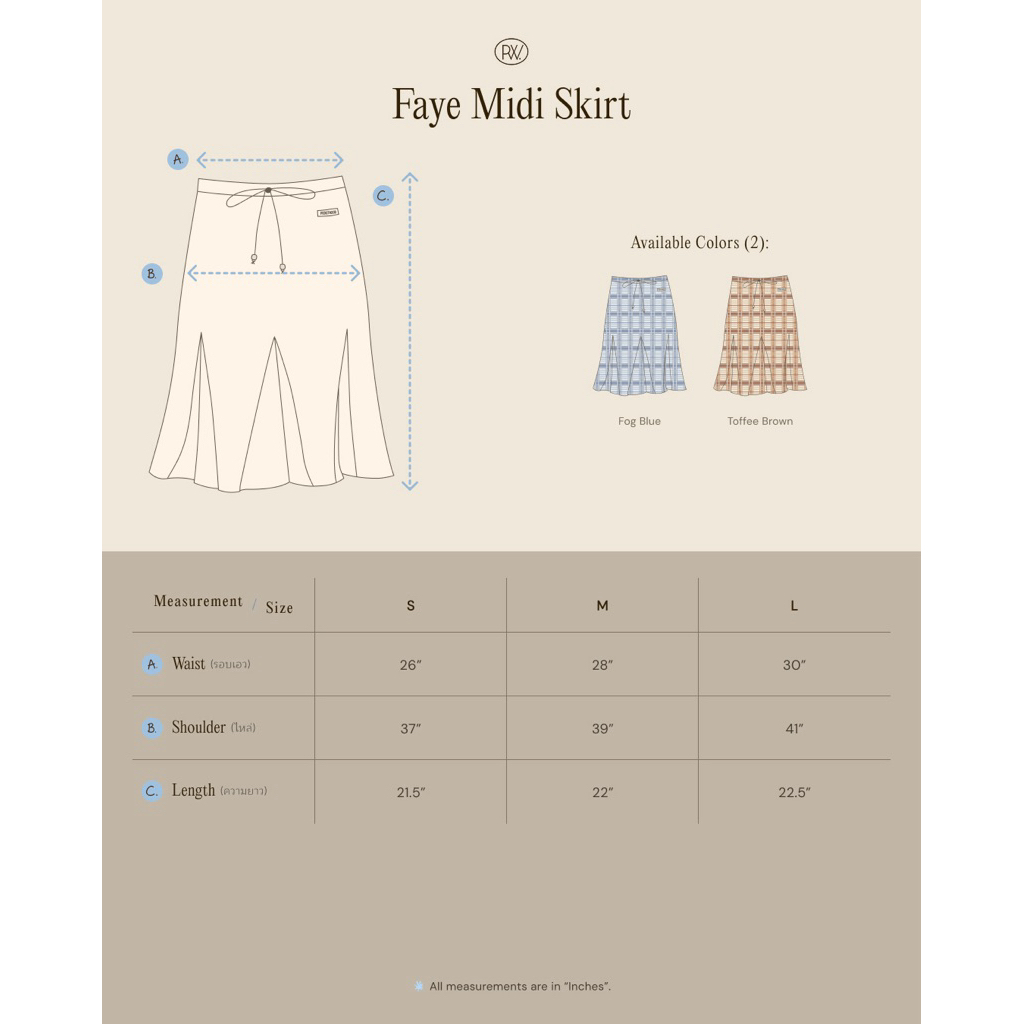 Faye Midi Skirt [พร้อมส่ง] กระโปรงลายสก็อต แต่งลูกปัดไม้ ราคา ถูกที่สุด ดีลบีเคเค แกลเลอรีภาพที่ 9