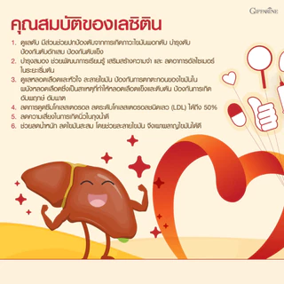 กิฟฟารีน ชุดดูแลหลอดเลือดและหัวใจ เลซิติน + โคซานอล ไขมันในเลือด หัวใจ สมอง ปลอดภัยจากพืชธรรมชาติ